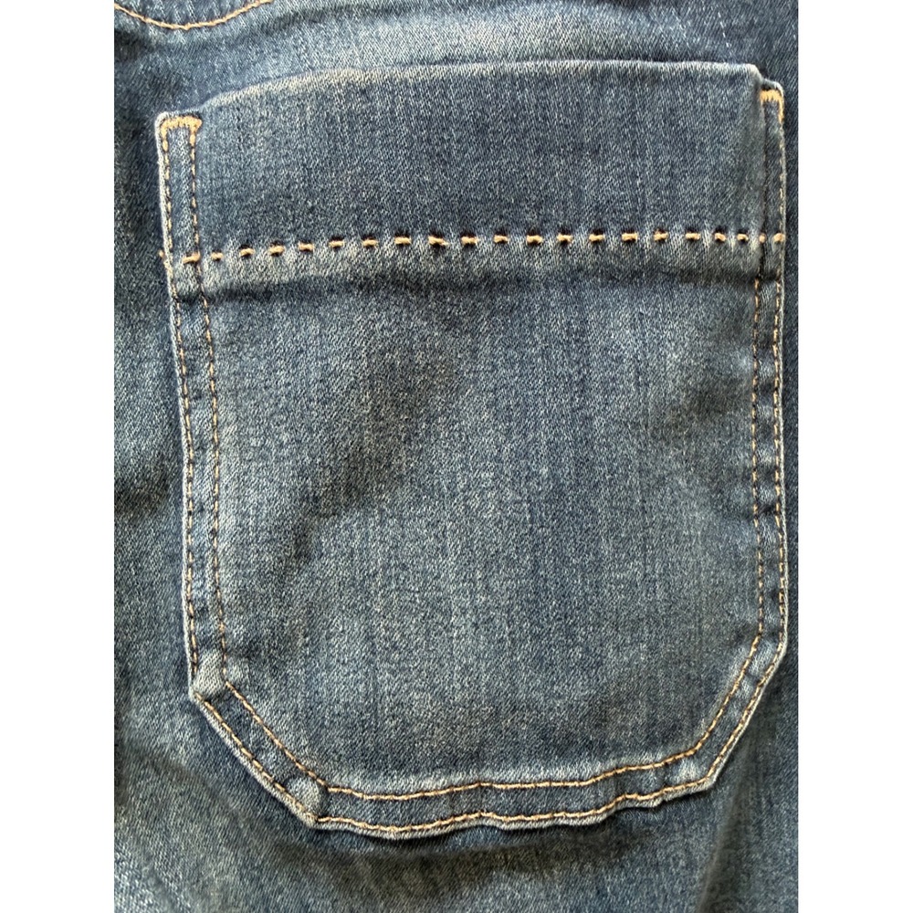 Goldsign Sissi Flare Jeans Medium Wash Double Button Wide Leg Denim Made in USA - Picture 8 of 13